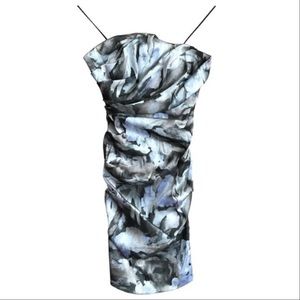 NWT Nicole Miller Strapless Metallic Bandage Dress